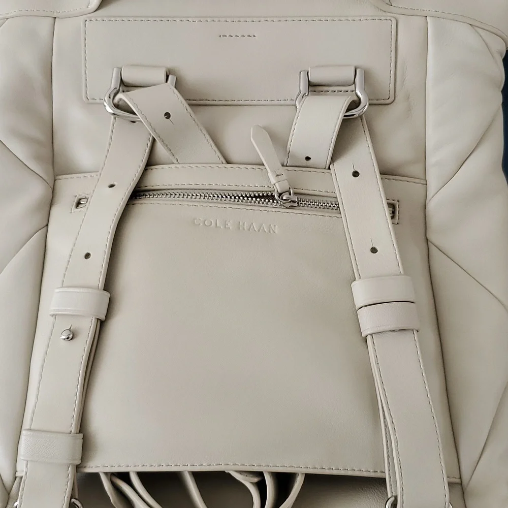 NWOT Cole Haan Small Grand Ambition Puff Quilted Leather Convertible Bac…